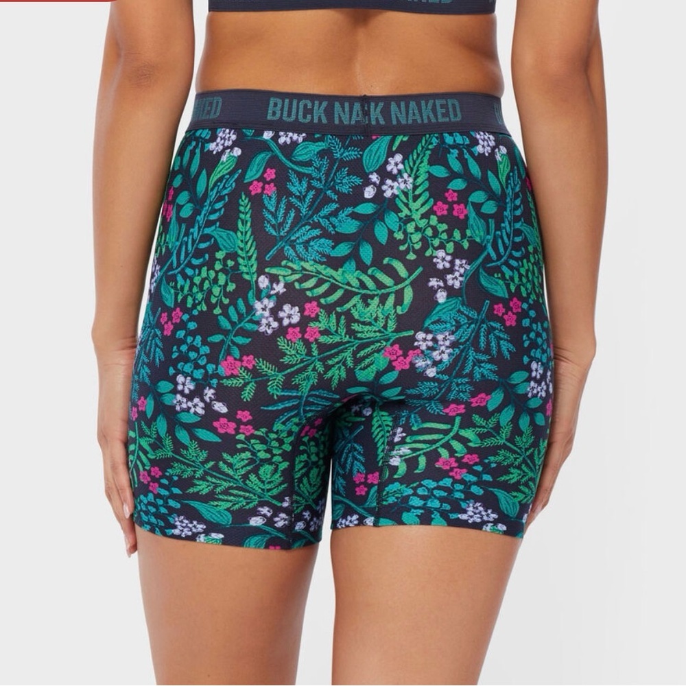 Duluth Trading Co Floral High-Rise Boxer Briefs in Navy, Green & Pink